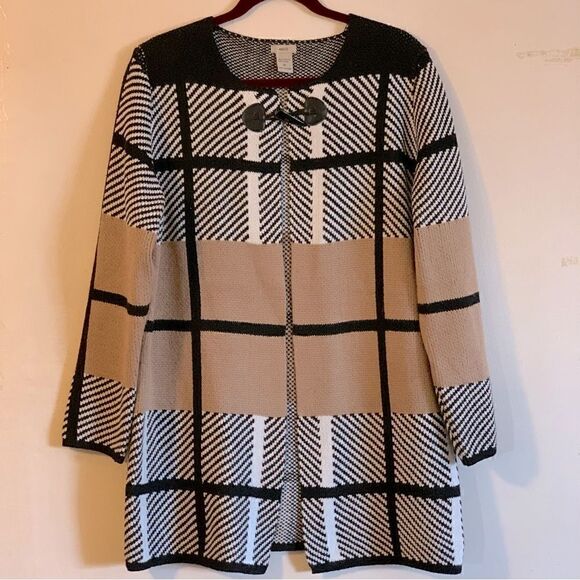 Escio Thick Long Sweater Cardigan Top Closure Sz XL NWOT not worn Gorgeous - Picture 1 of 4